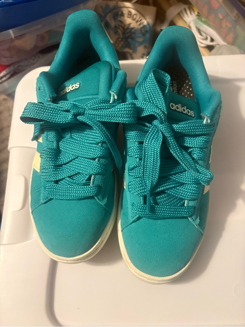 adidas Teal/vanilla Low-Top Sneakers grand court alpha 00